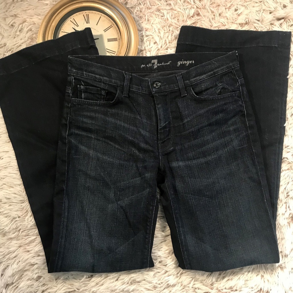 7 For All Mankind Ginger Blue Denim Jeans Size 31